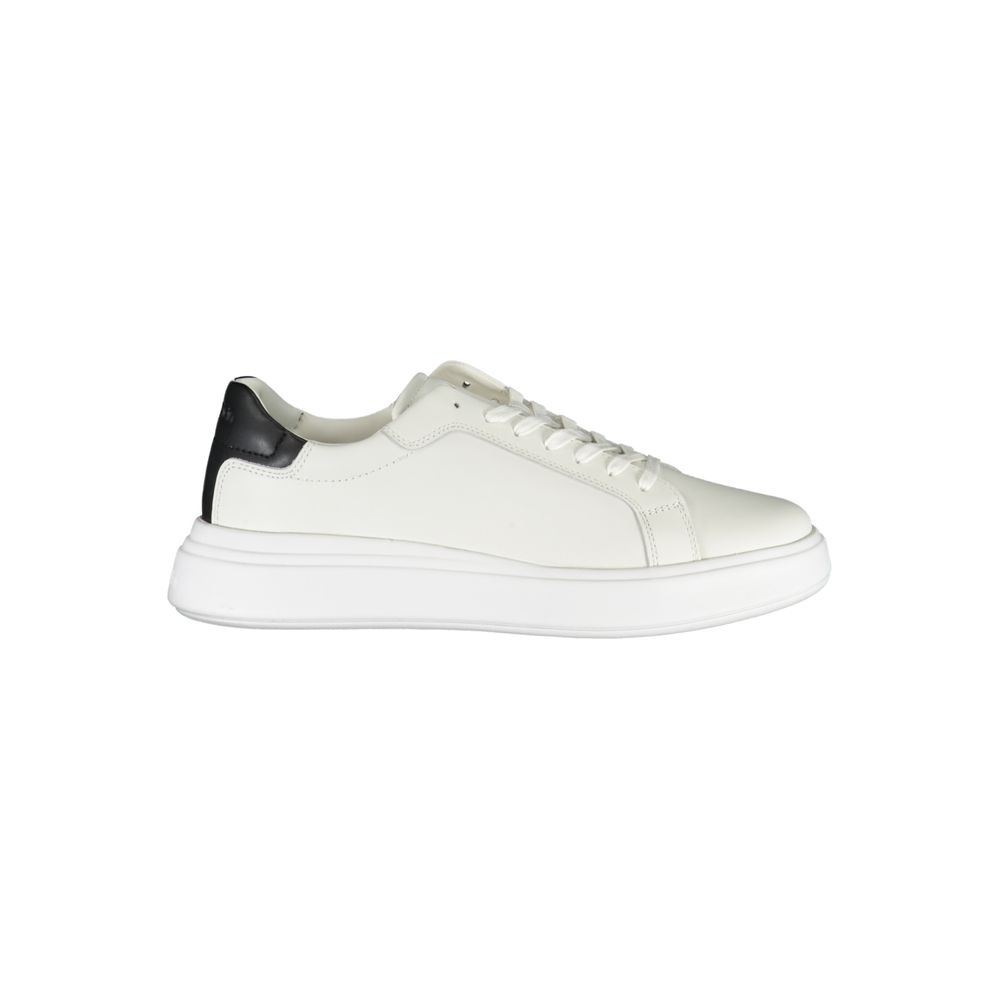 Calvin Klein – Elegante weiße Sneakers mit Kontrastakzenten