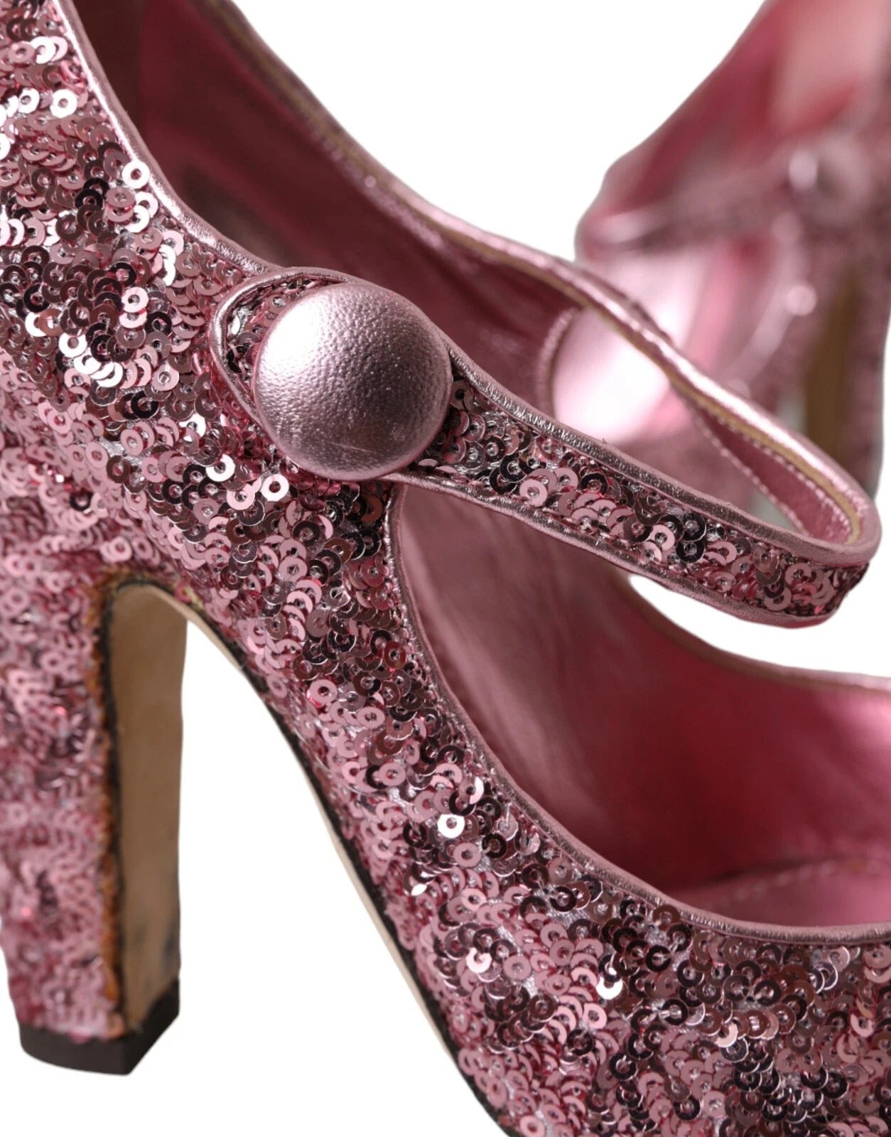 Dolce & Gabbana Pink Pailletten Mary Jane Pumps High Heels Schuhe