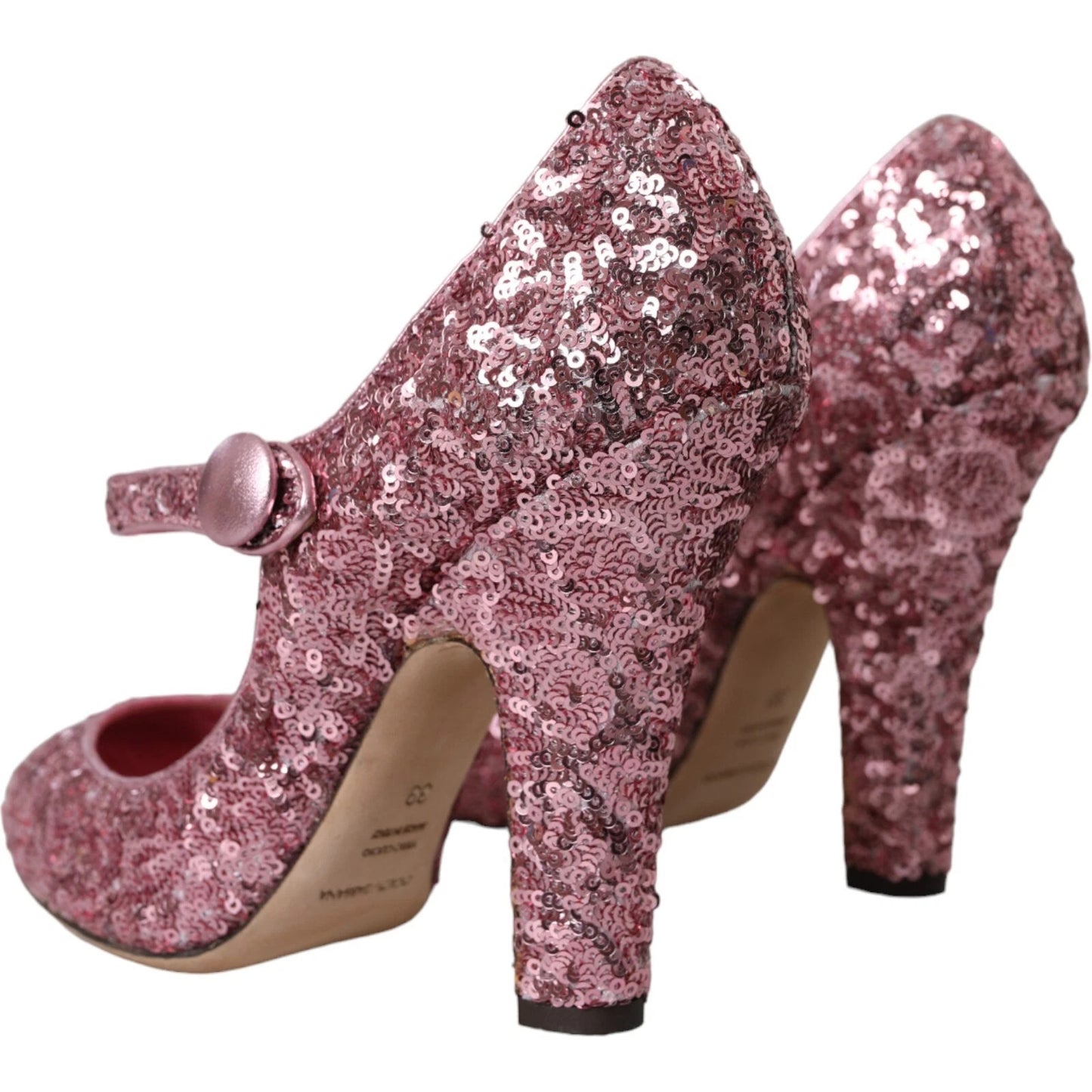 Dolce & Gabbana Pink Pailletten Mary Jane Pumps High Heels Schuhe