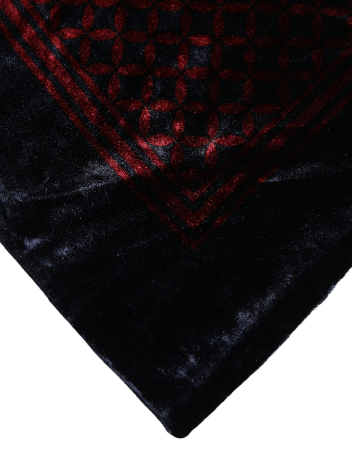 Dolce & Gabbana Schwarz-Roter Viskose-Foulardschal für Herren