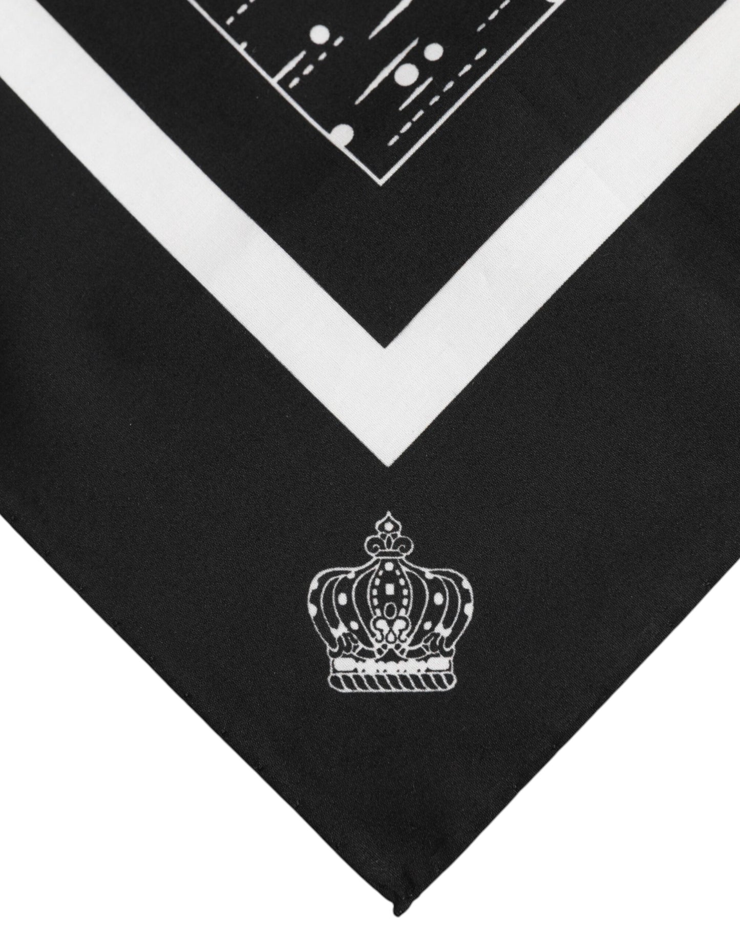 Dolce & Gabbana – Schwarz-weiß bedruckter quadratischer Foulardschal