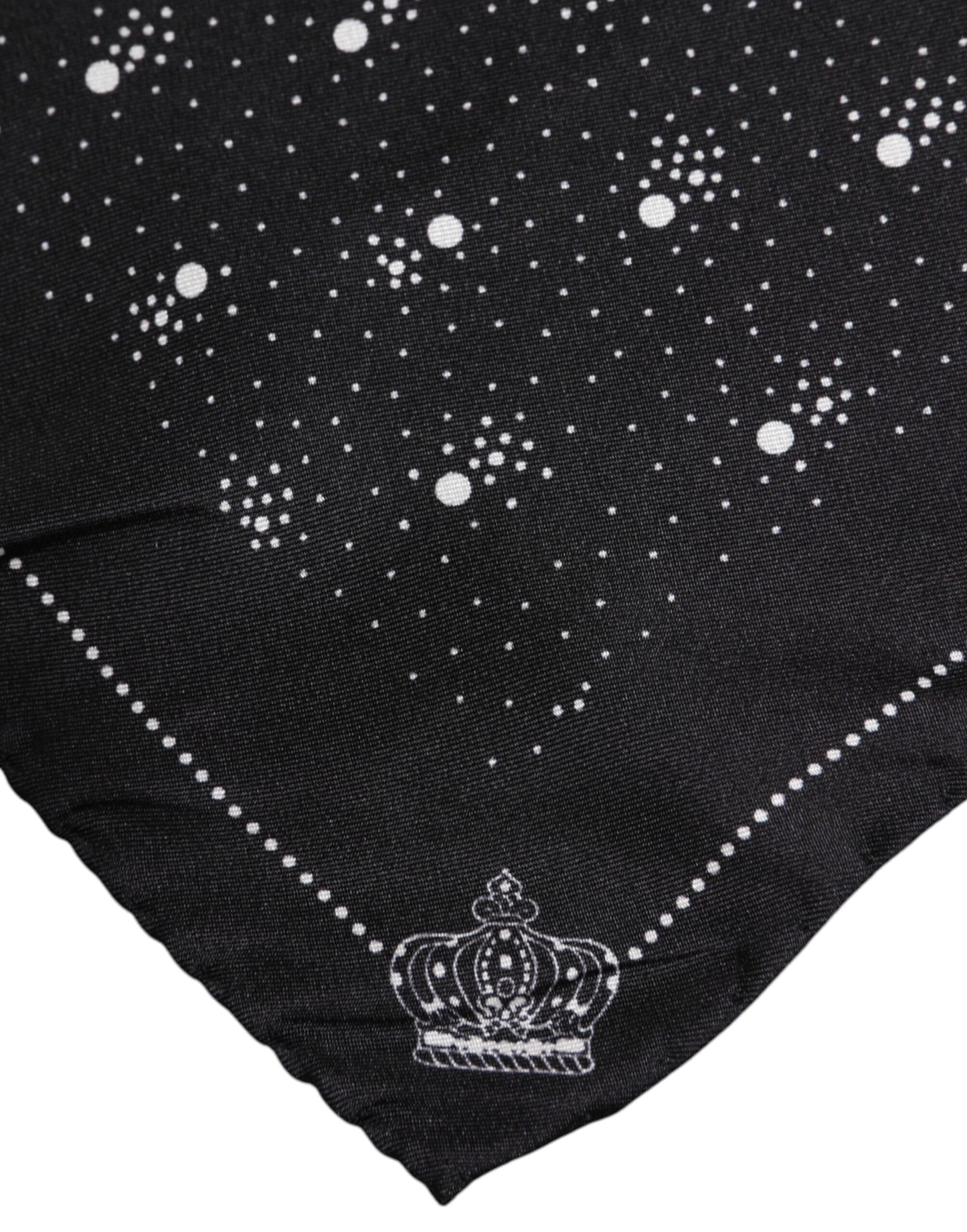 Dolce & Gabbana Schwarz-Weiß bedruckter quadratischer Herren-Foulardschal