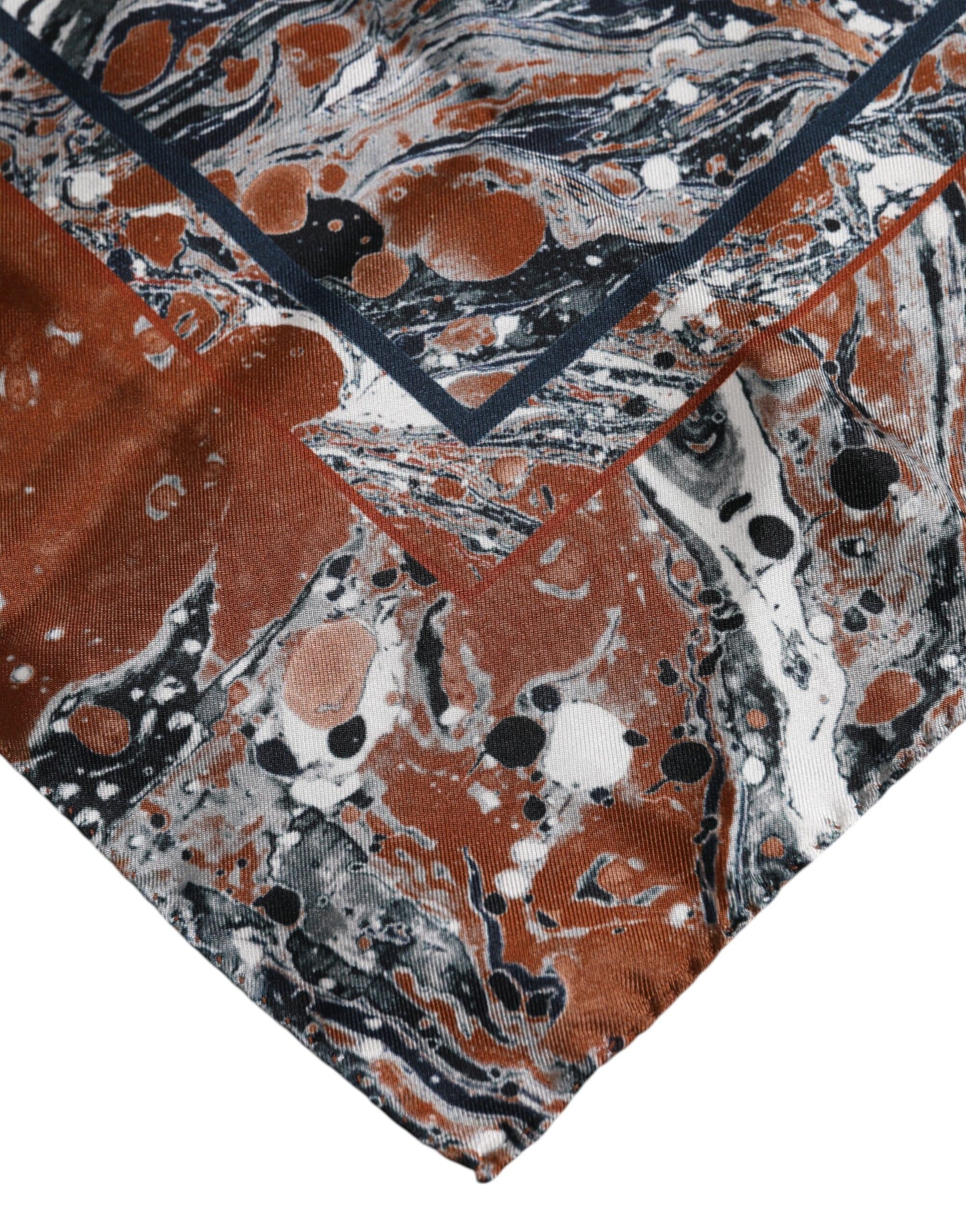 Dolce & Gabbana – Quadratischer Foulard aus mehrfarbiger Marmorseide