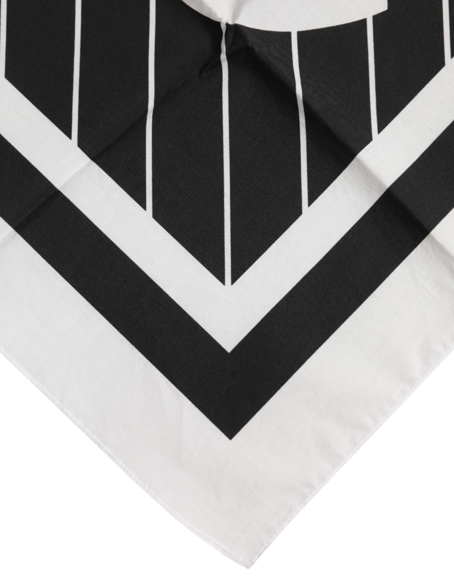 Dolce & Gabbana Schwarz-Weiß DG Logo Square Herren Foulard Schal
