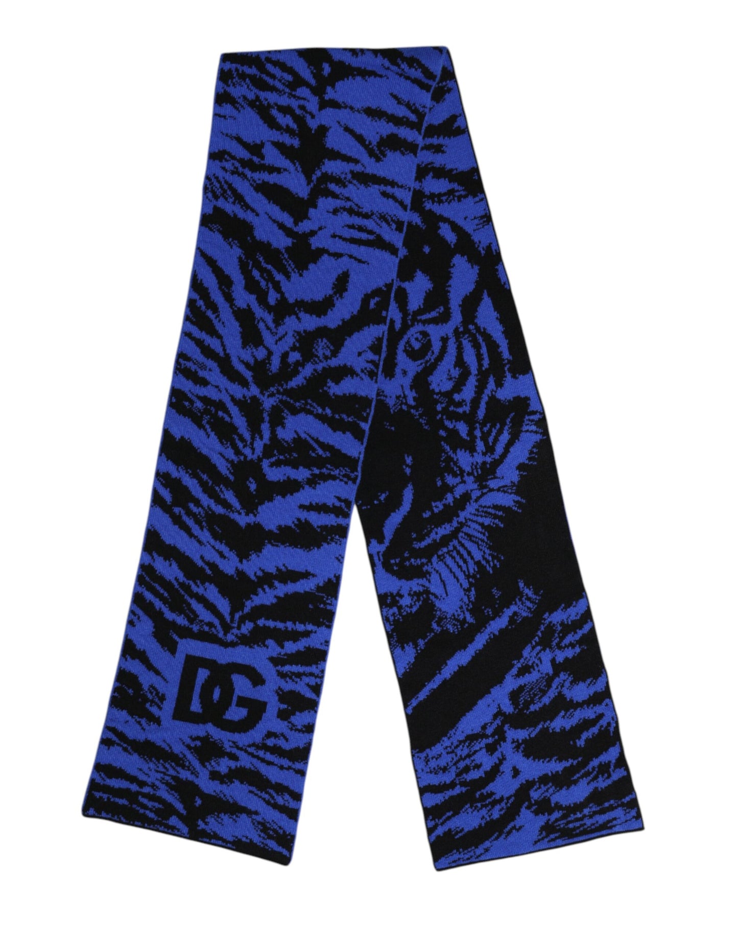 Dolce & Gabbana – Blau-schwarzer Logo-Halswärmer, Wickelschal