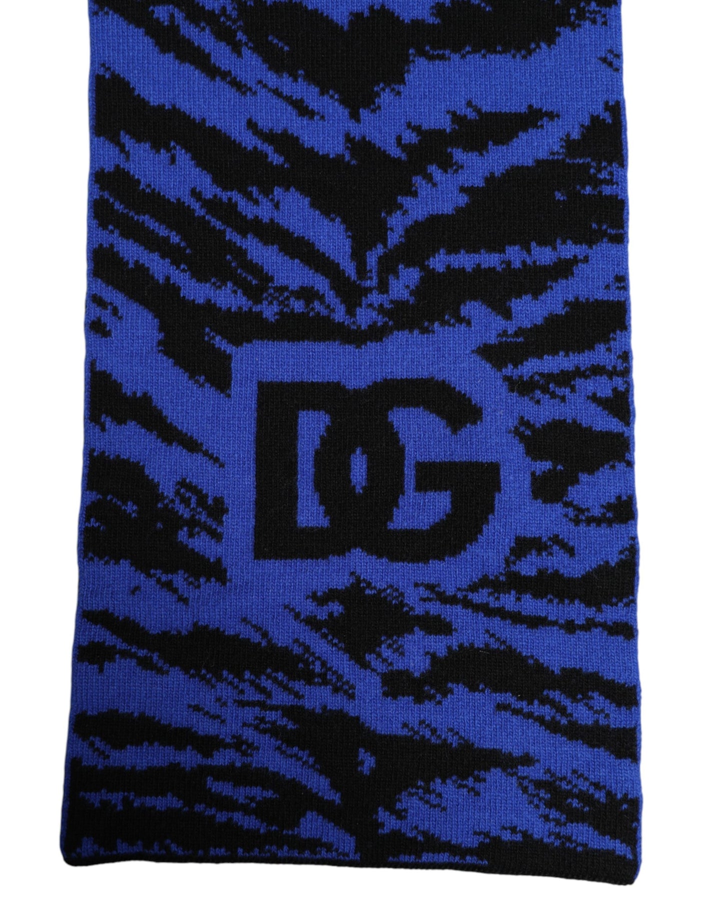 Dolce & Gabbana – Blau-schwarzer Logo-Halswärmer, Wickelschal