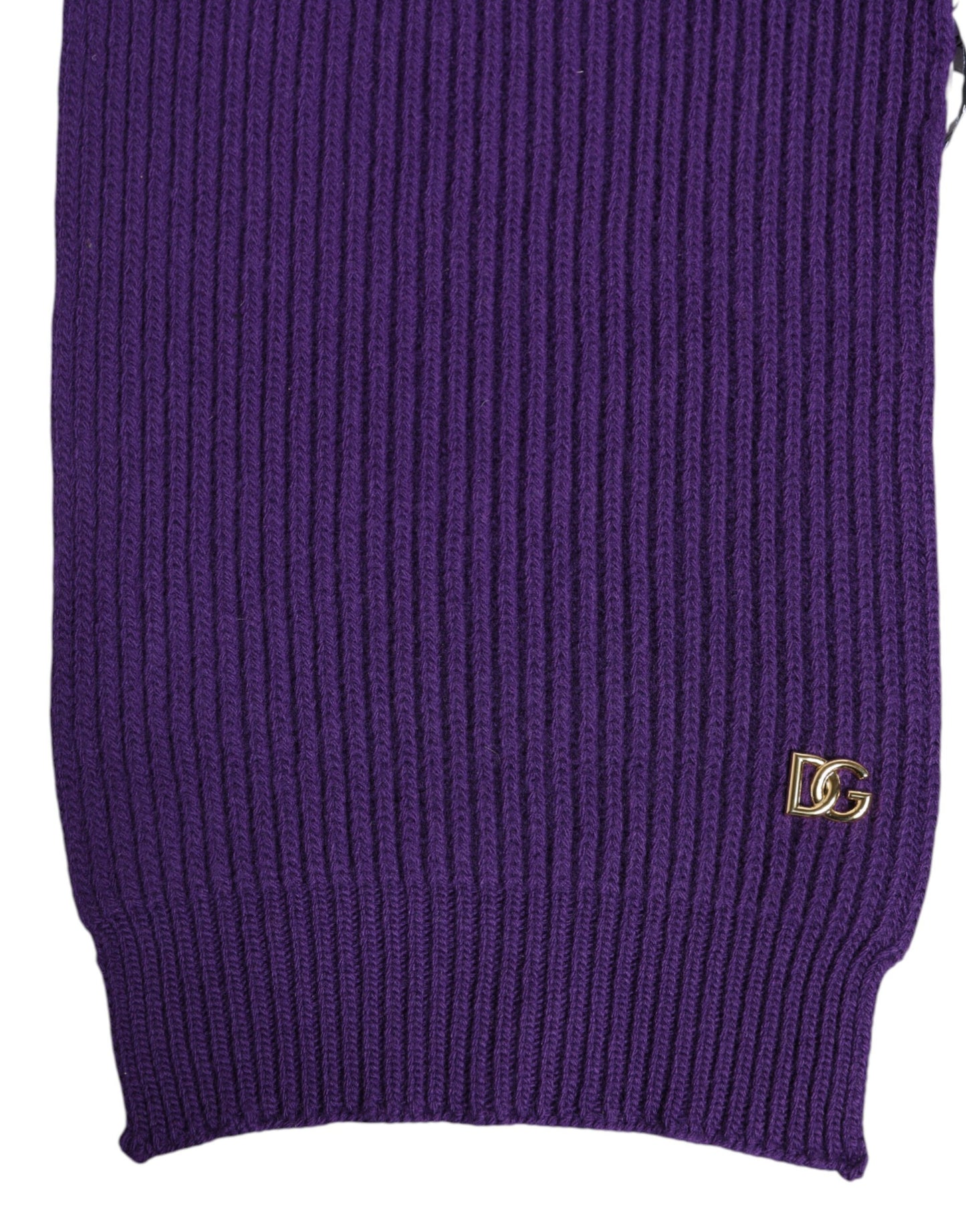 Dolce & Gabbana – Lilafarbener Halswärmer mit DG-Logo, Wickelschal