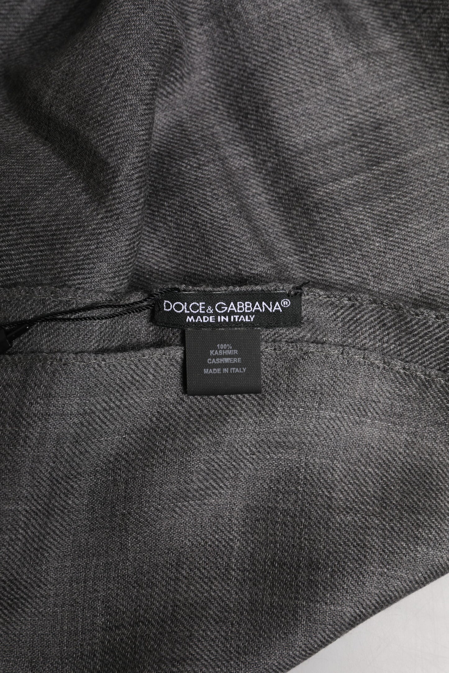 Dolce & Gabbana – Halswärmer mit grauem Logo-Print, Wickelschal