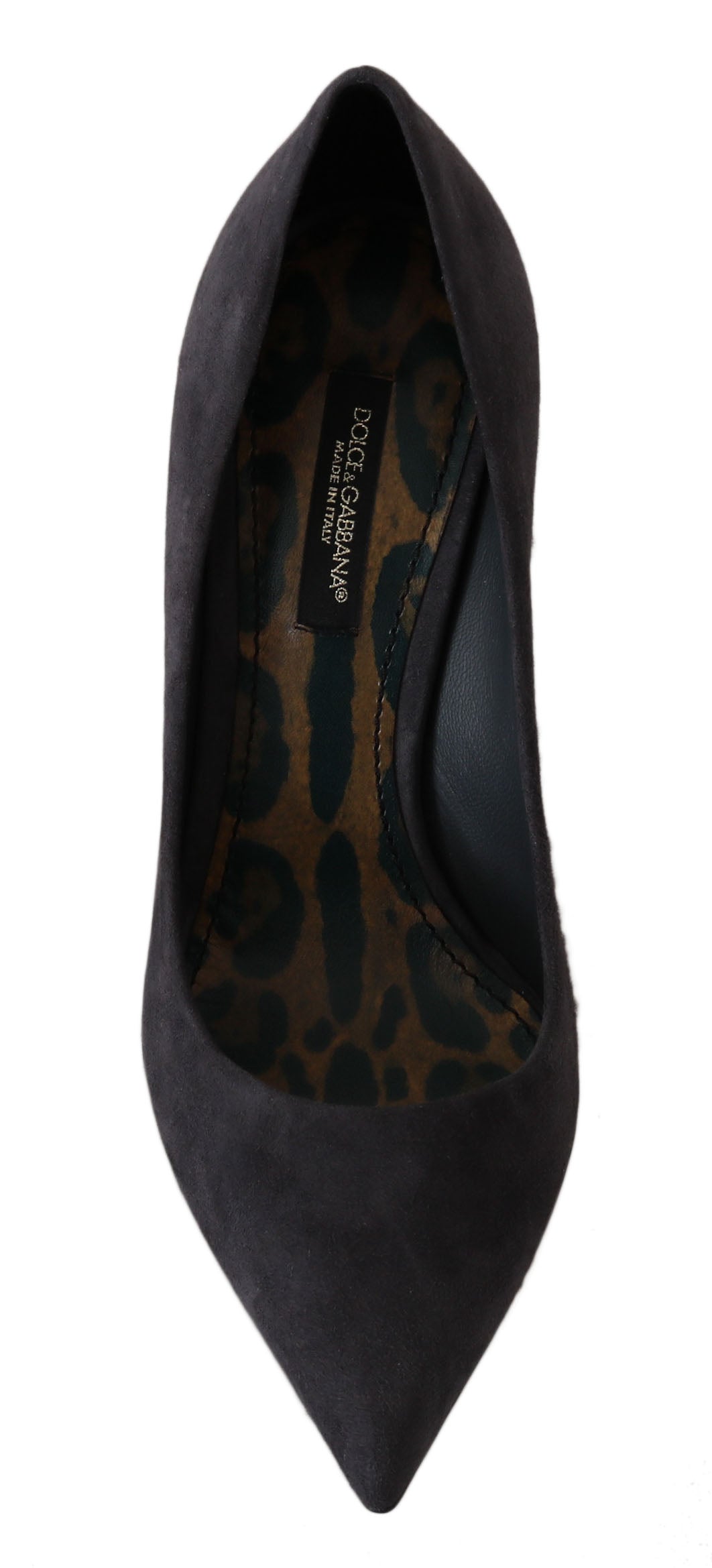Dolce & Gabbana Grau Wildleder Stiletto Schuhe Heels