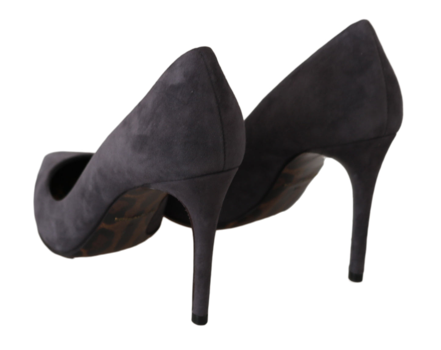 Dolce & Gabbana Grau Wildleder Stiletto Schuhe Heels