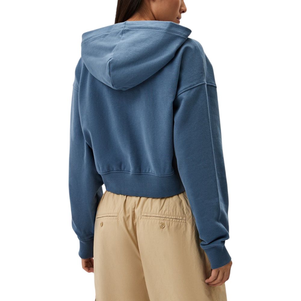 Calvin Klein Jeans – Hellblauer Kapuzenpullover aus Baumwolle
