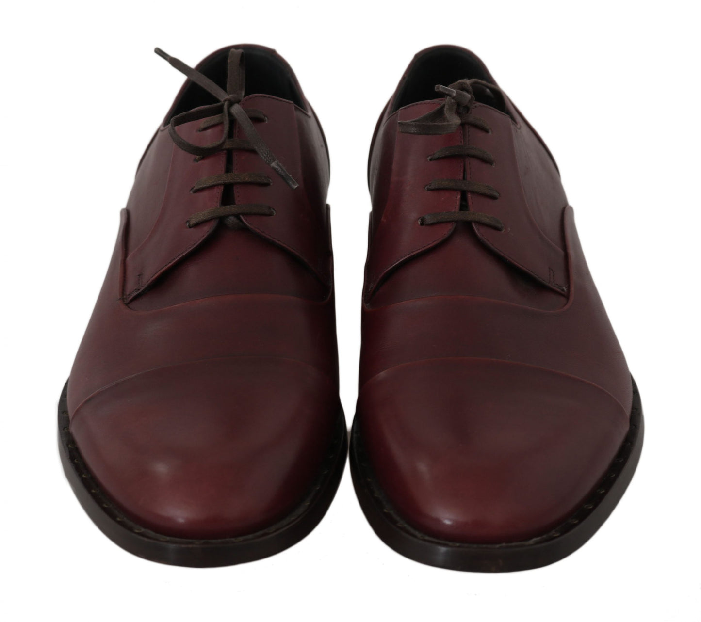Dolce & Gabbana – Formelle Derby-Schuhe aus rotem Bordeaux-Leder
