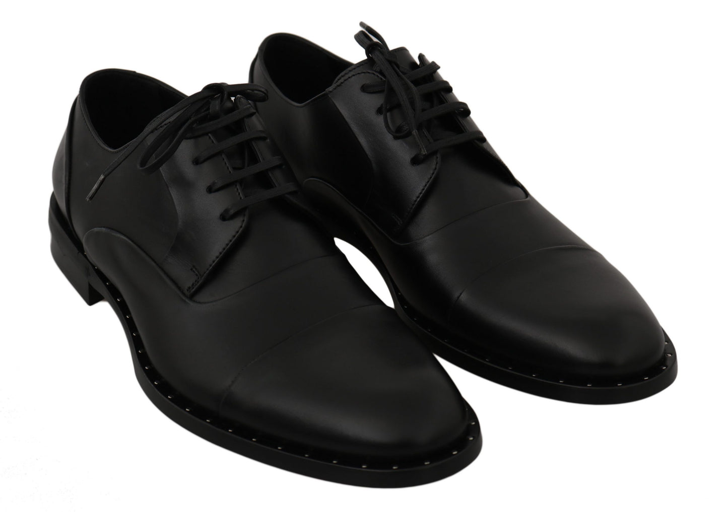 Dolce & Gabbana – Formelle Derby-Schuhe aus schwarzem Leder