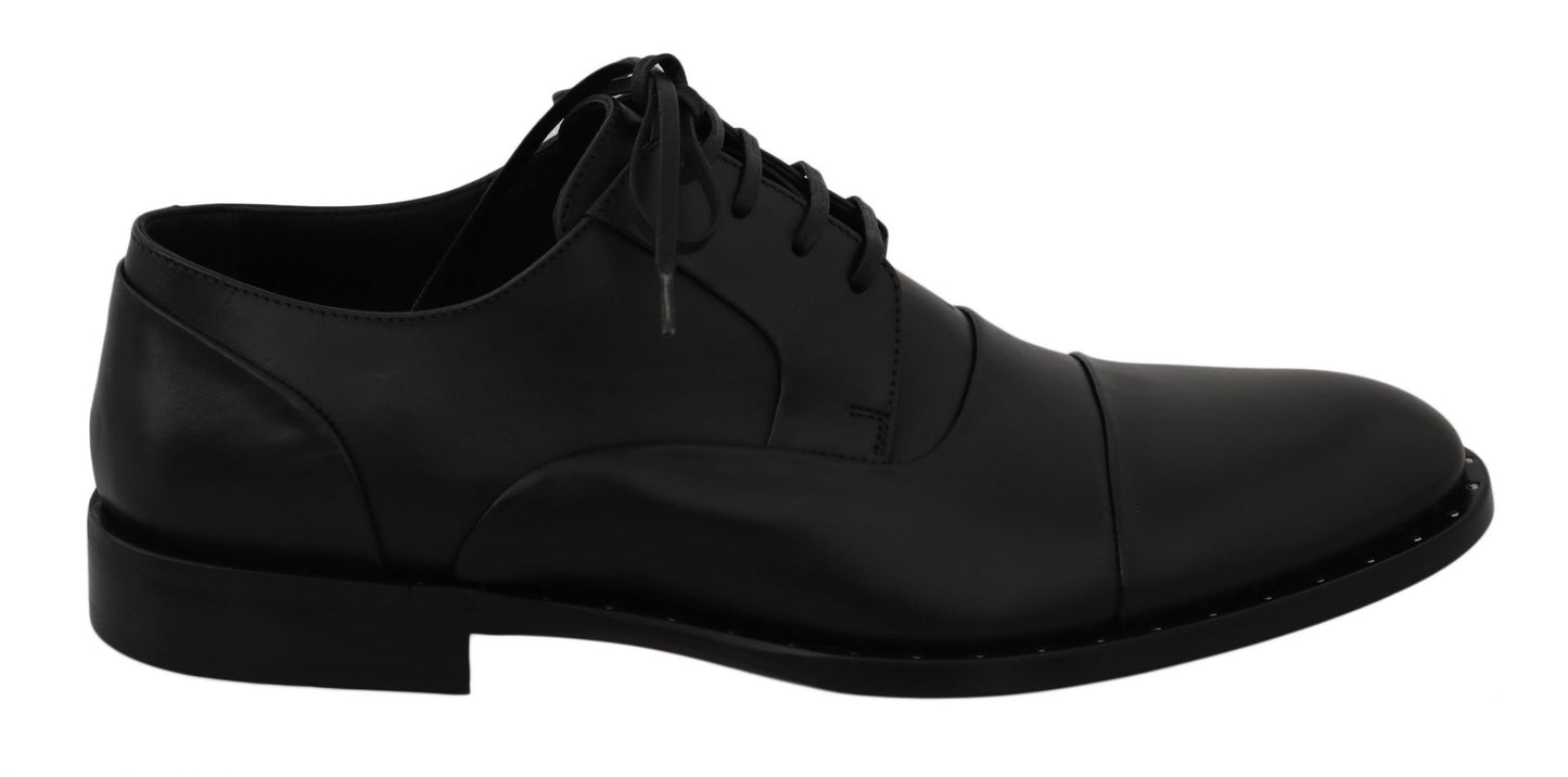 Dolce & Gabbana – Formelle Derby-Schuhe aus schwarzem Leder