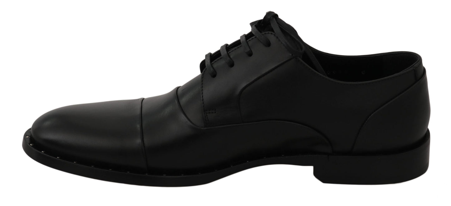 Dolce & Gabbana – Formelle Derby-Schuhe aus schwarzem Leder