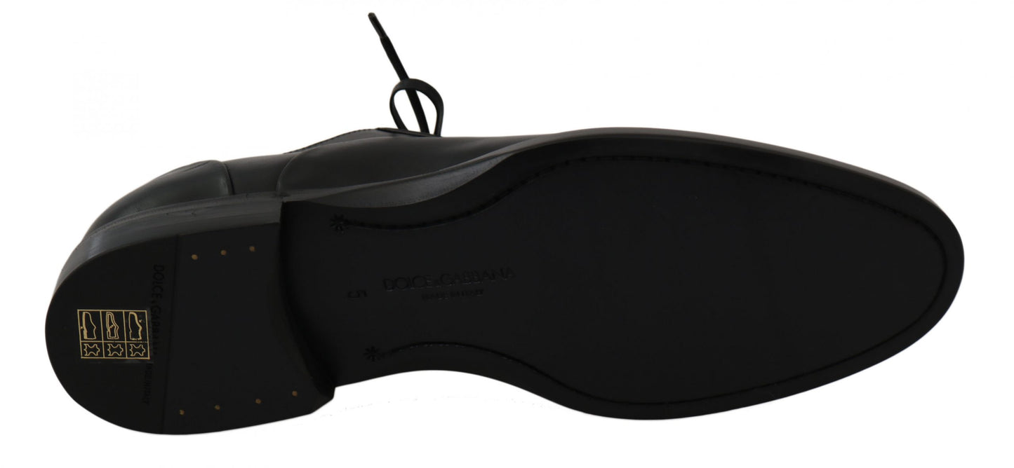 Dolce & Gabbana – Formelle Derby-Schuhe aus schwarzem Leder