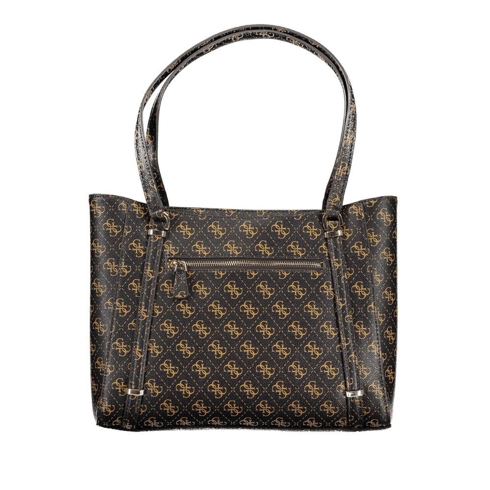 Guess Jeans – Braune Polyethylen-Handtasche