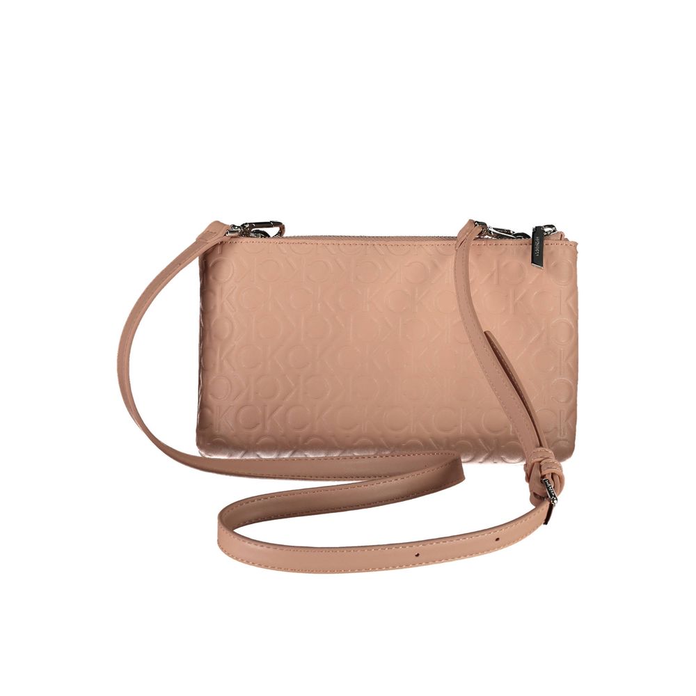 Calvin Klein – Rosafarbene Polyester-Handtasche