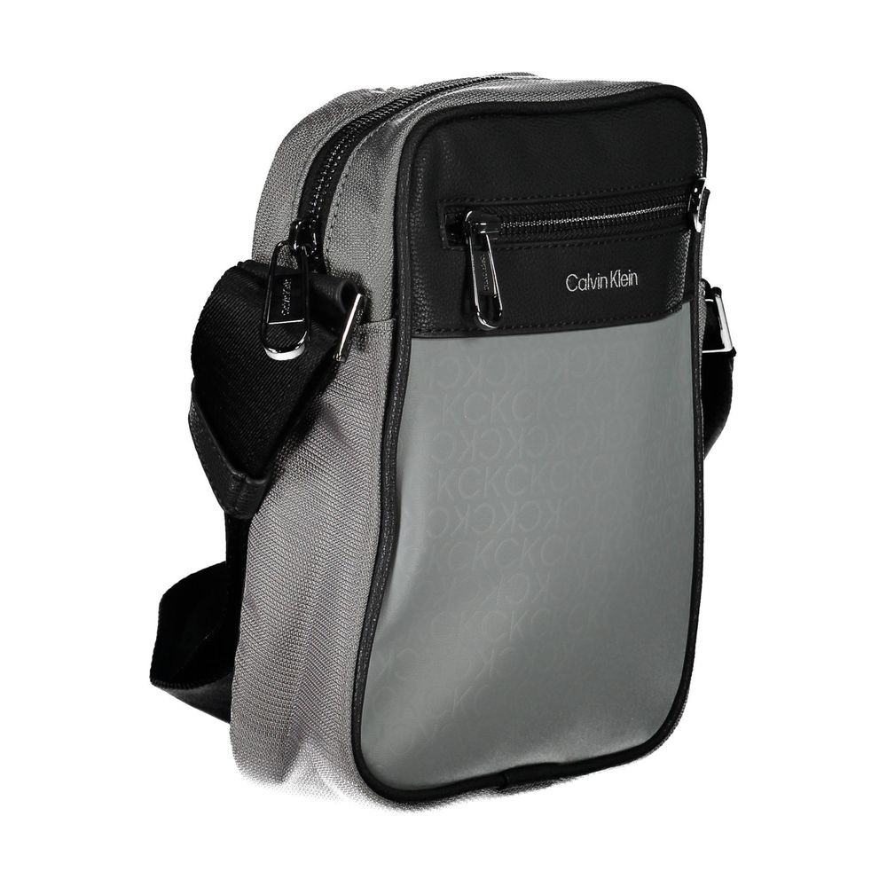 Calvin Klein Graue Polyester-Umhängetasche