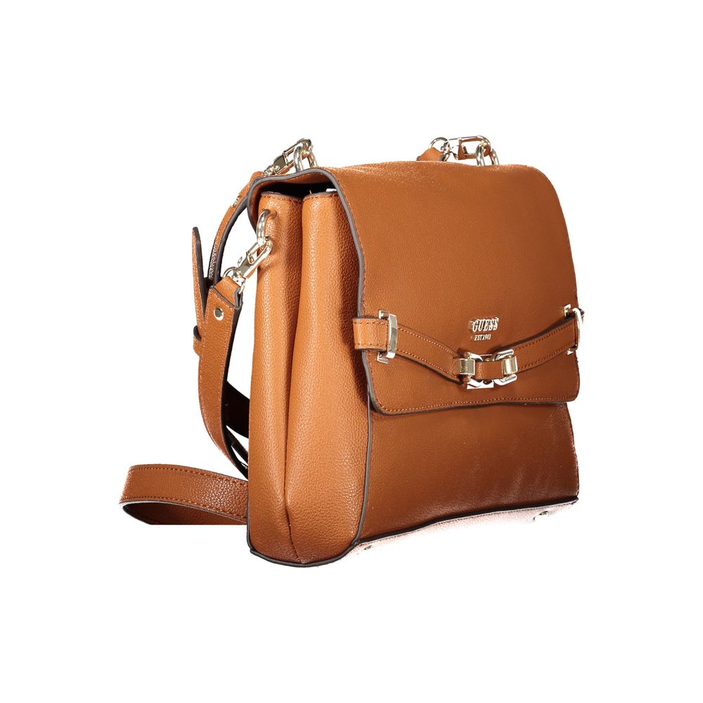 Guess Jeans – Braune Polyethylen-Handtasche