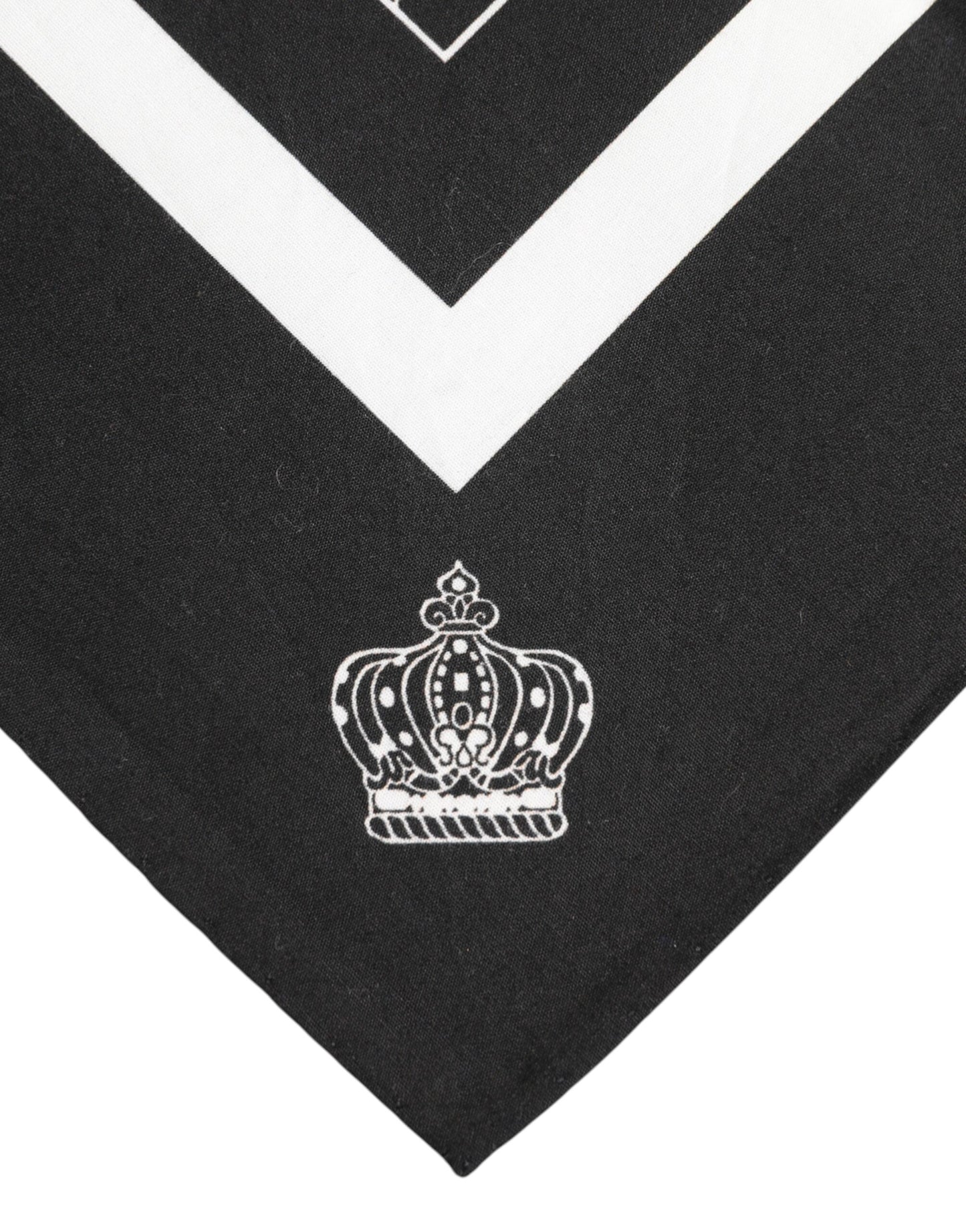 Dolce & Gabbana – Schwarz-weiß bedruckter quadratischer Foulardschal