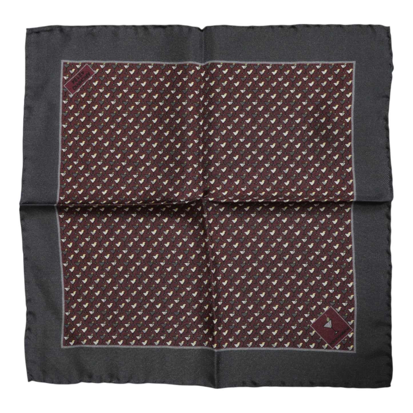 Dolce & Gabbana – Kastanienbrauner quadratischer Foulard aus Cocktailseide