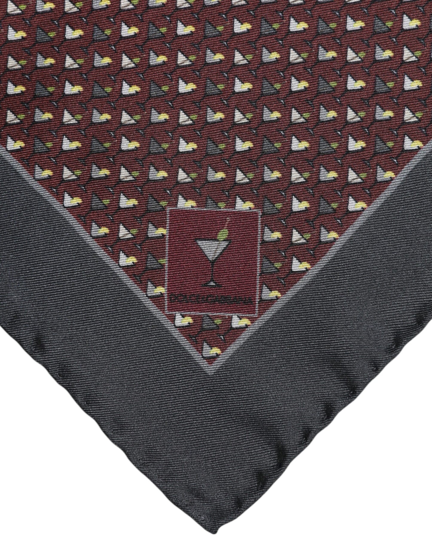 Dolce & Gabbana – Kastanienbrauner quadratischer Foulard aus Cocktailseide