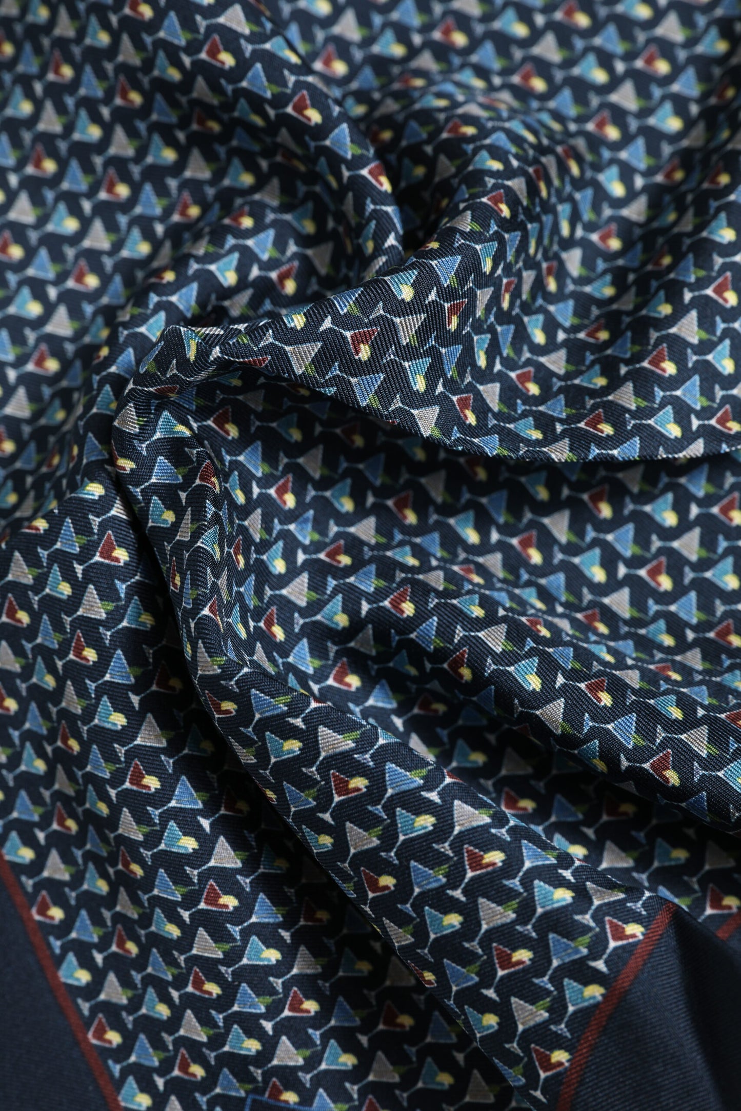 Dolce & Gabbana – Blauer quadratischer Foulard-Schal aus Cocktailseide