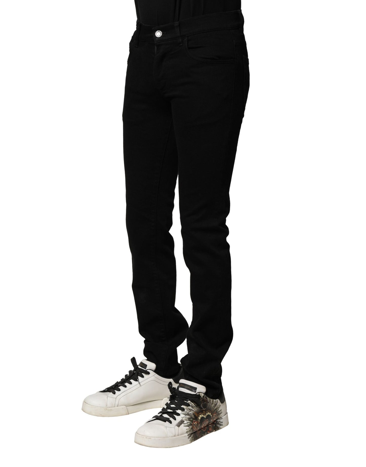 Dolce & Gabbana Schwarze Skinny-Jeans aus Baumwollstretch für Herren