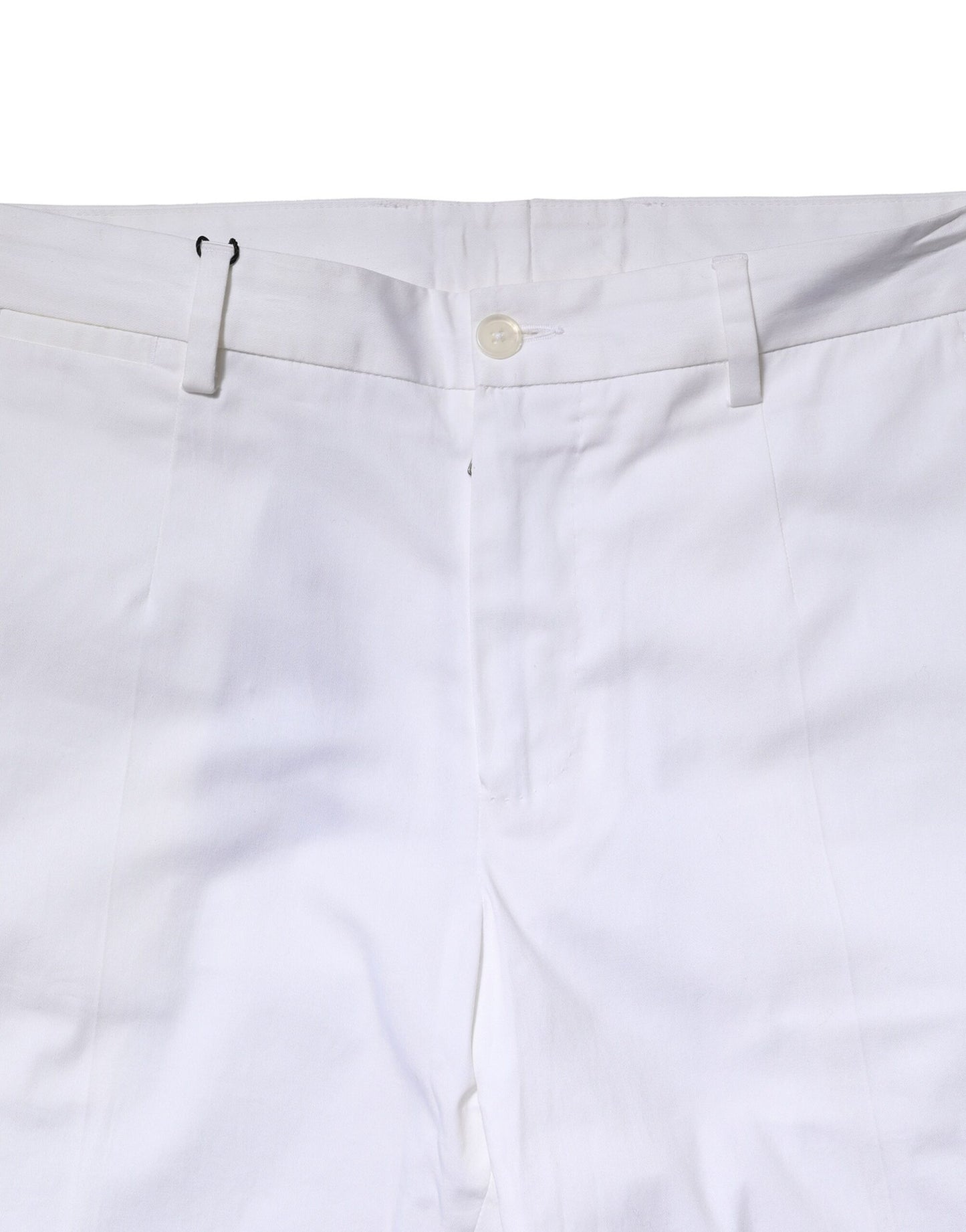 Dolce & Gabbana Weiße, gerade geschnittene Hose aus Baumwolle mit Logo für Herren