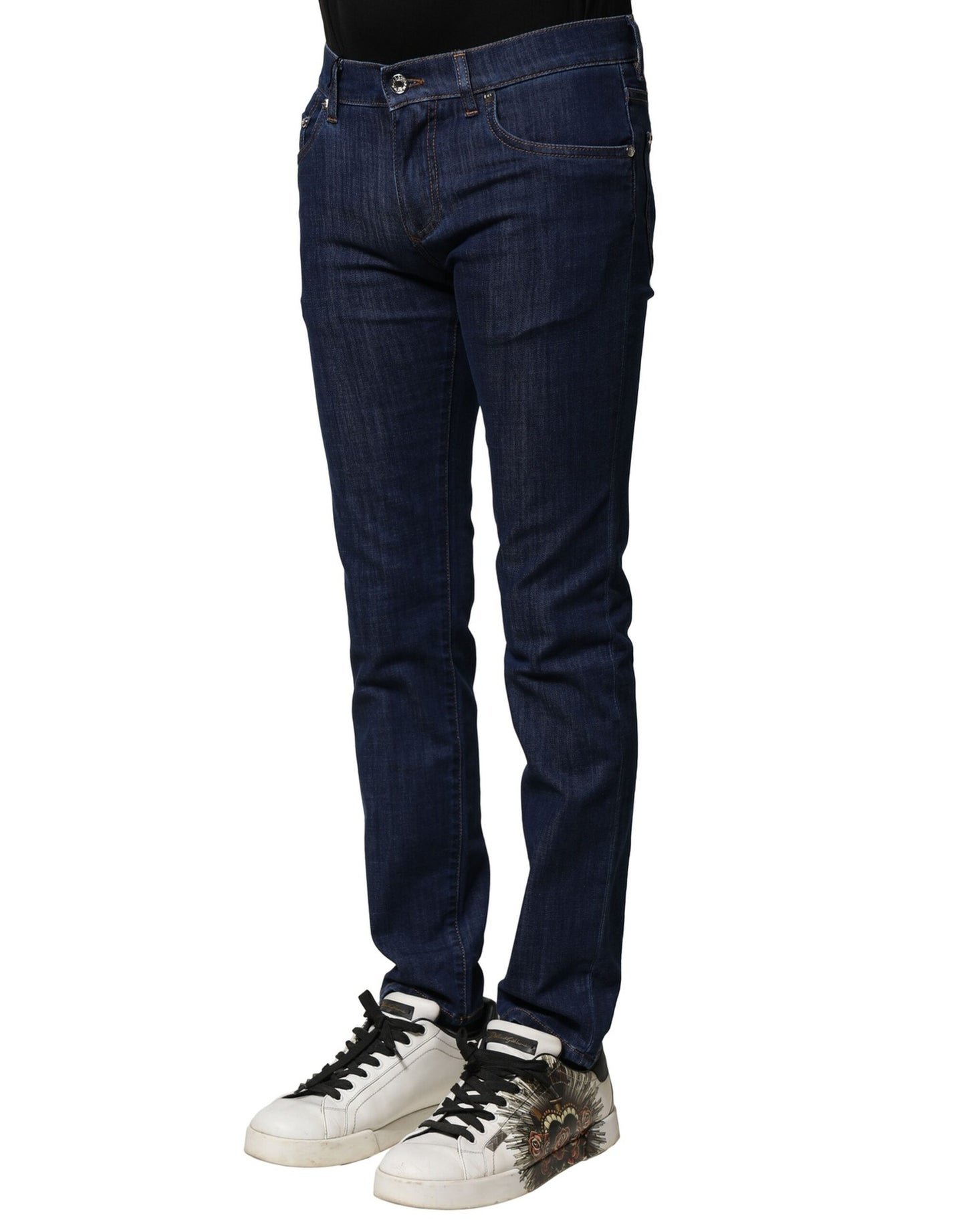 Dolce & Gabbana Blaue Skinny Jeans aus Baumwollstretch für Herren