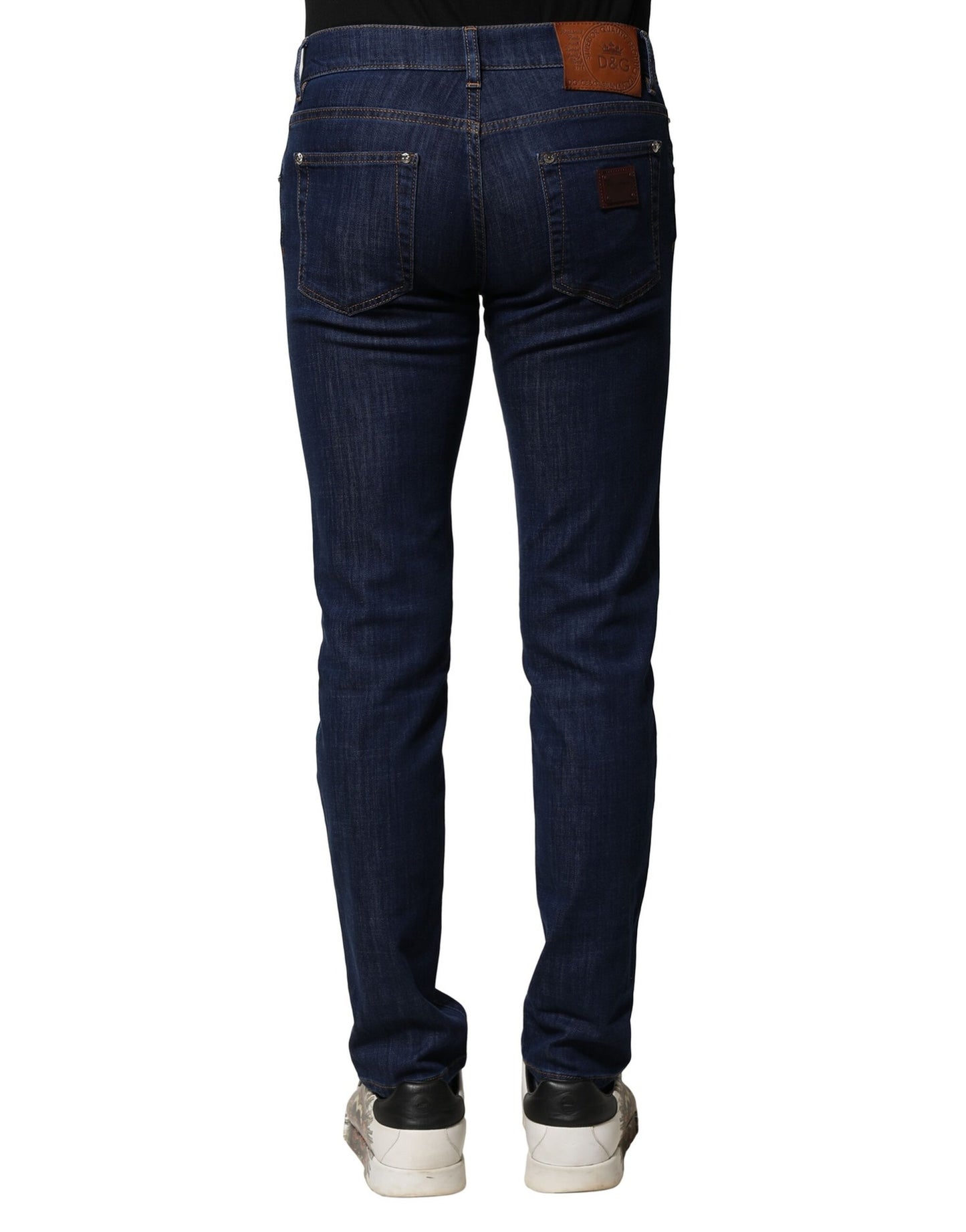 Dolce & Gabbana Blaue Skinny Jeans aus Baumwollstretch für Herren