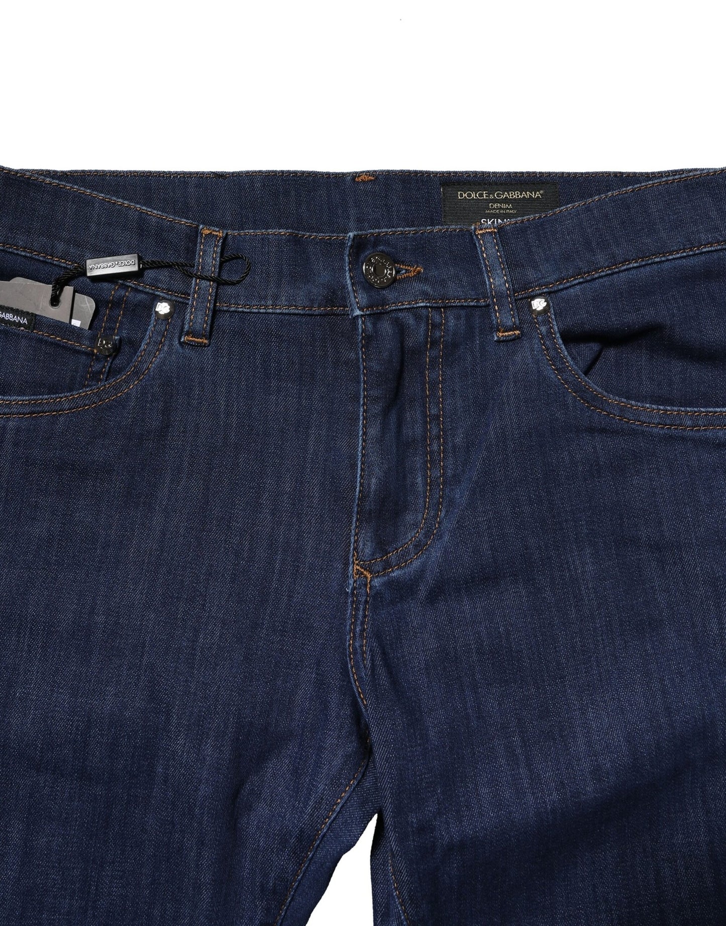 Dolce & Gabbana Blaue Skinny Jeans aus Baumwollstretch für Herren