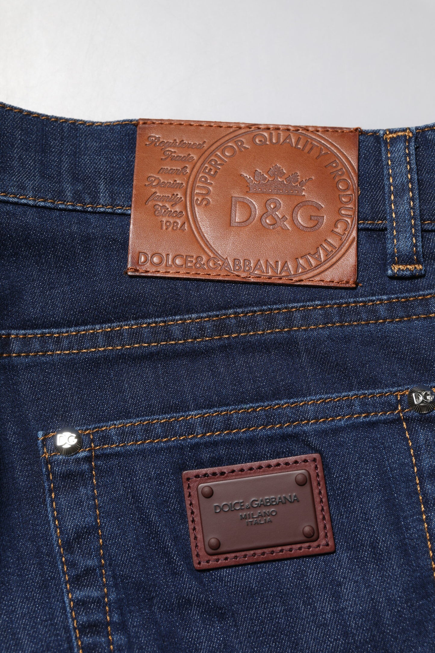 Dolce & Gabbana Blaue Skinny Jeans aus Baumwollstretch für Herren