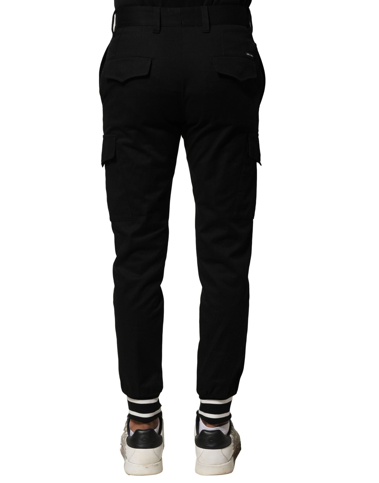 Dolce & Gabbana – Schwarze Cargo-Jogginghose aus Baumwolle für Herren