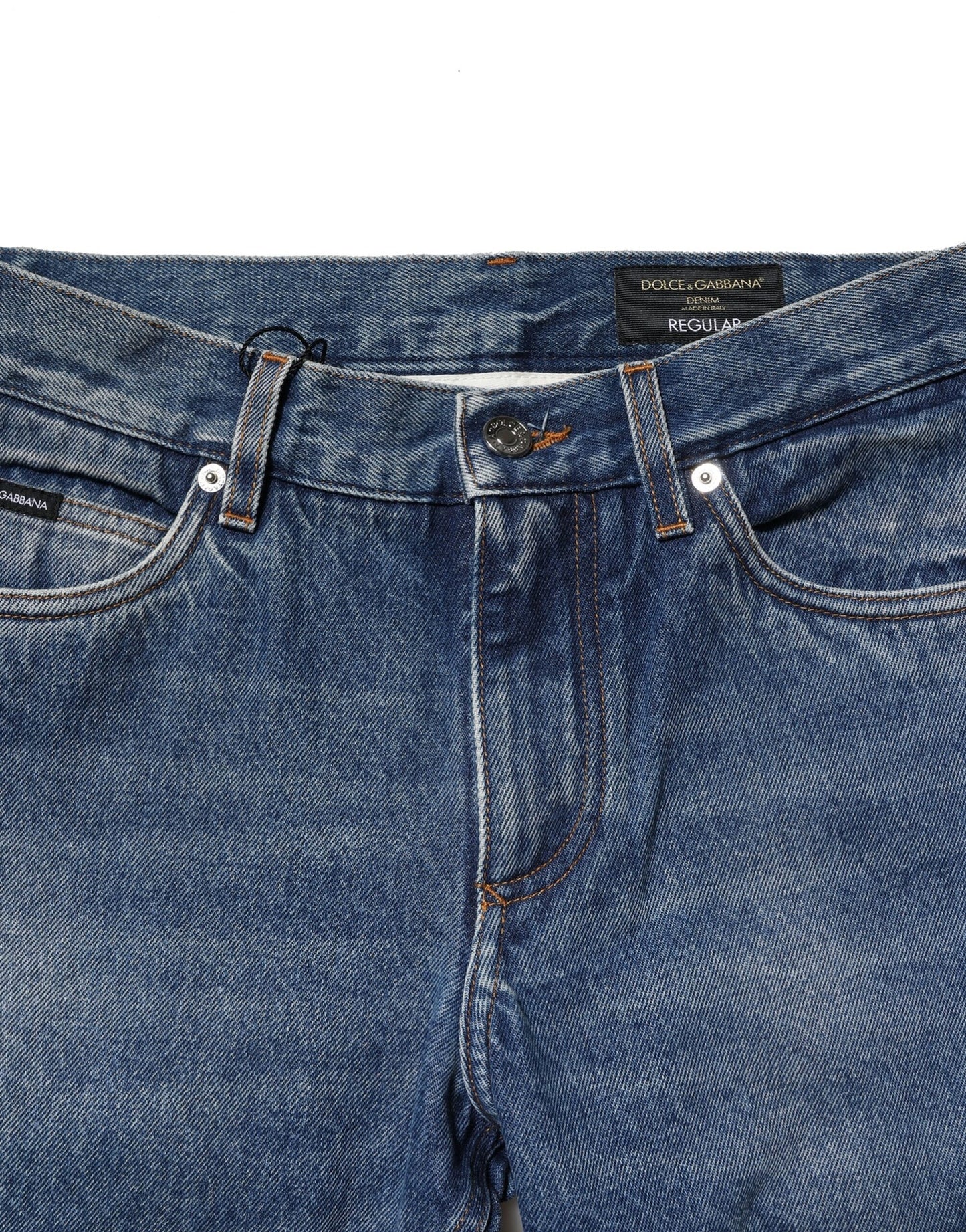 Dolce & Gabbana Blaue Slim Fit-Jeans aus Baumwollstretch für Herren