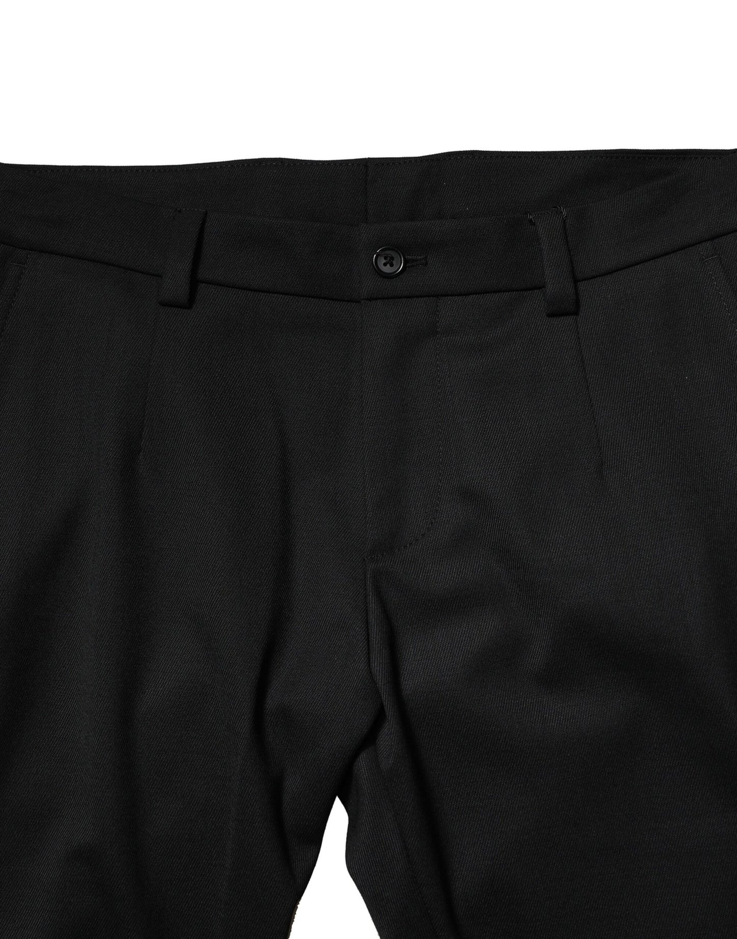 Dolce & Gabbana Schwarze Herren-Skinny-Hose aus Wolle mit mittlerer Taille