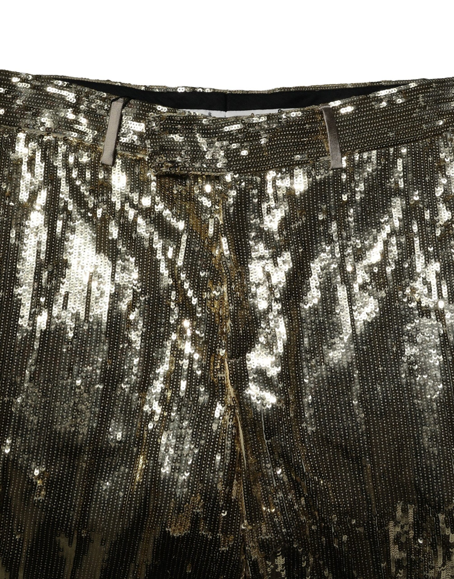 Dolce & Gabbana – Bermudashorts aus Polyester mit goldenen Paillettenverzierungen