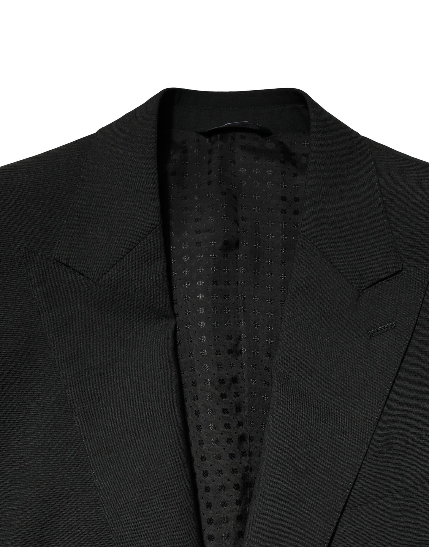 Dolce & Gabbana – Zweiteiliger, einreihiger Anzug aus schwarzer Wolle