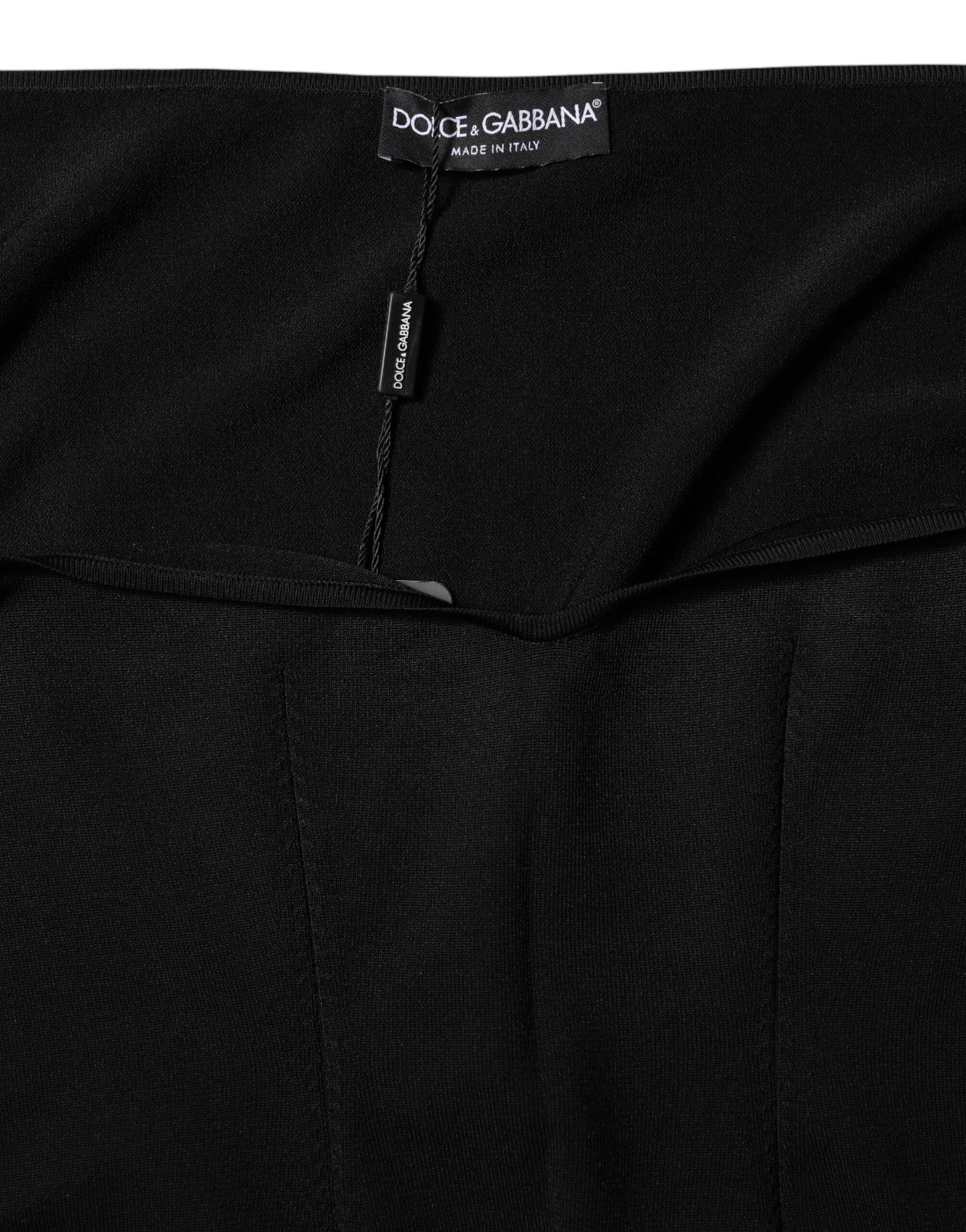 Dolce & Gabbana – Langärmliges Pullover-Bluse-Oberteil aus schwarzer Viskose