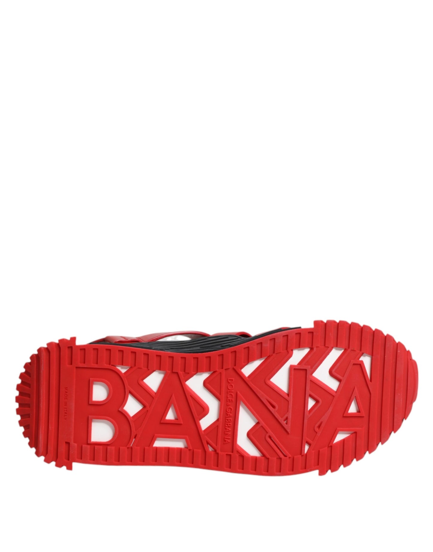 Dolce & Gabbana Rot Schwarz Leder Knöchelriemen Sandalen Schuhe