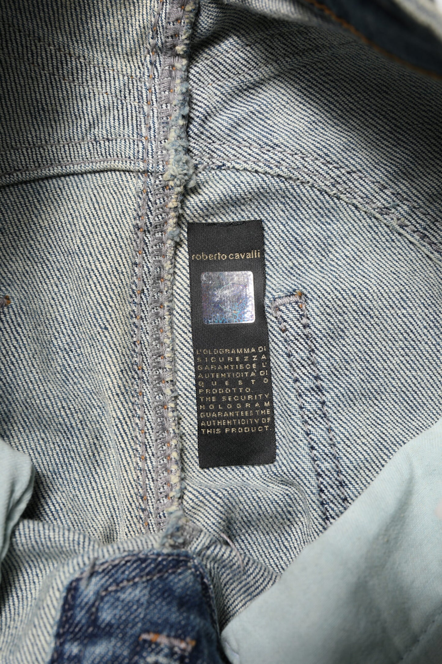 Just Cavalli – Blau verwaschene Straight-Fit-Jeans für Herren