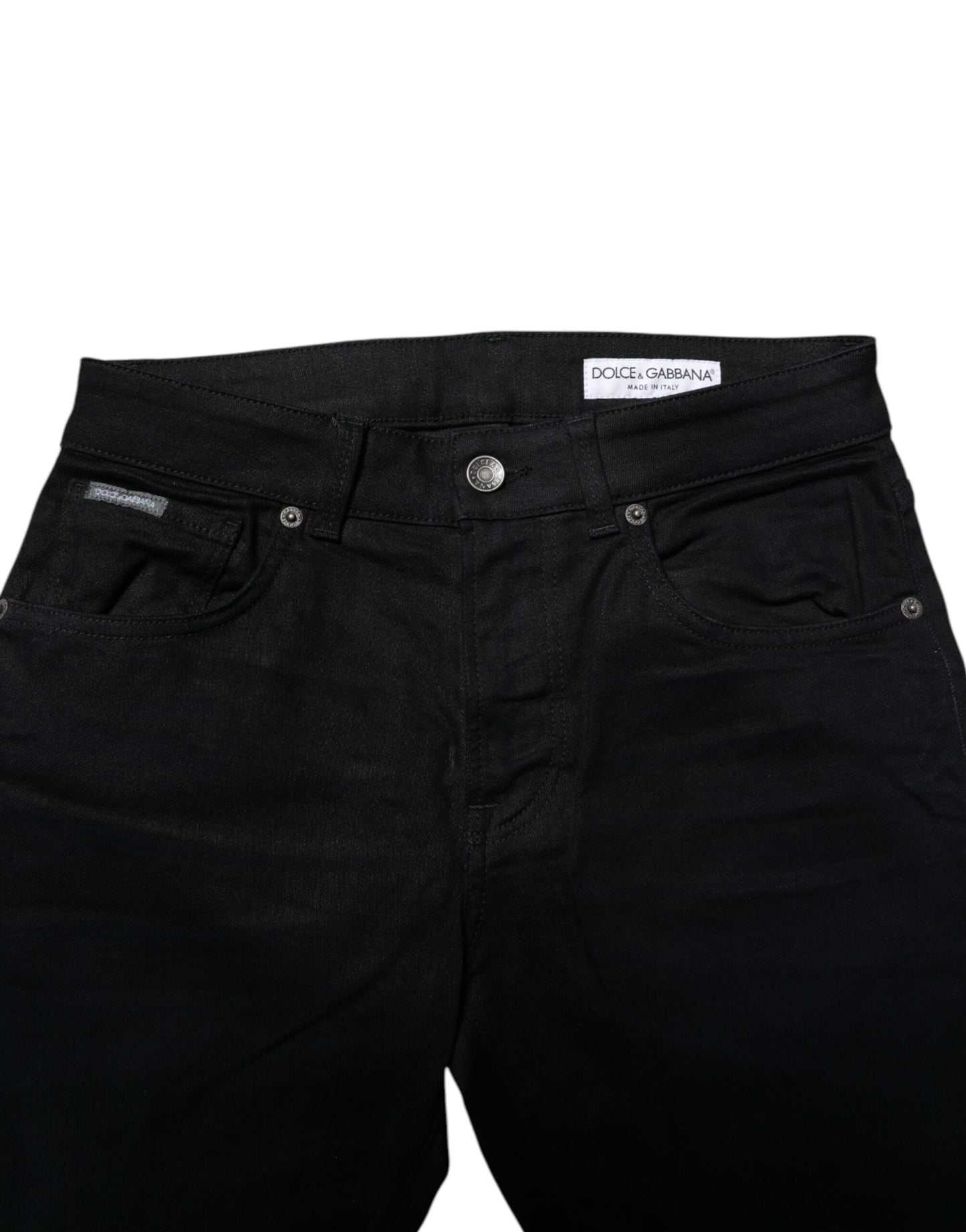 Dolce & Gabbana – Schwarze Skinny-Jeans aus Baumwolle