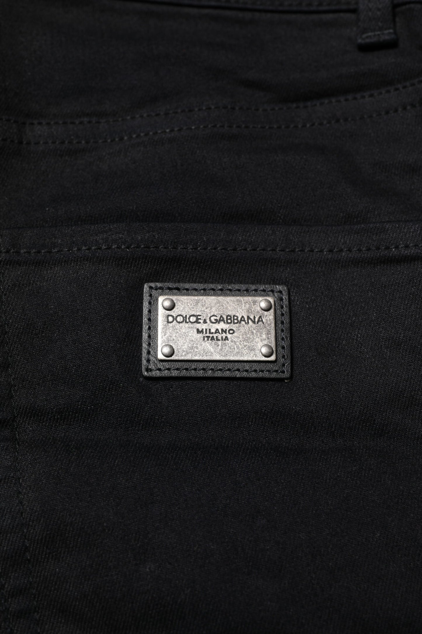 Dolce & Gabbana – Schwarze Skinny-Jeans aus Baumwolle