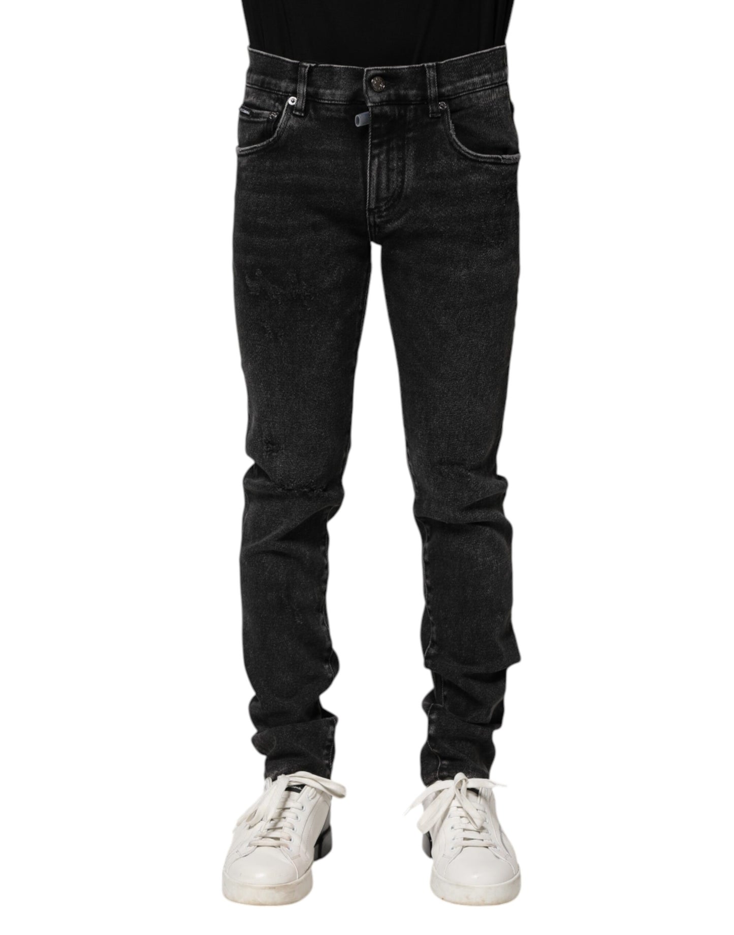 Dolce & Gabbana Schwarze Skinny-Jeans aus Baumwolle für Herren