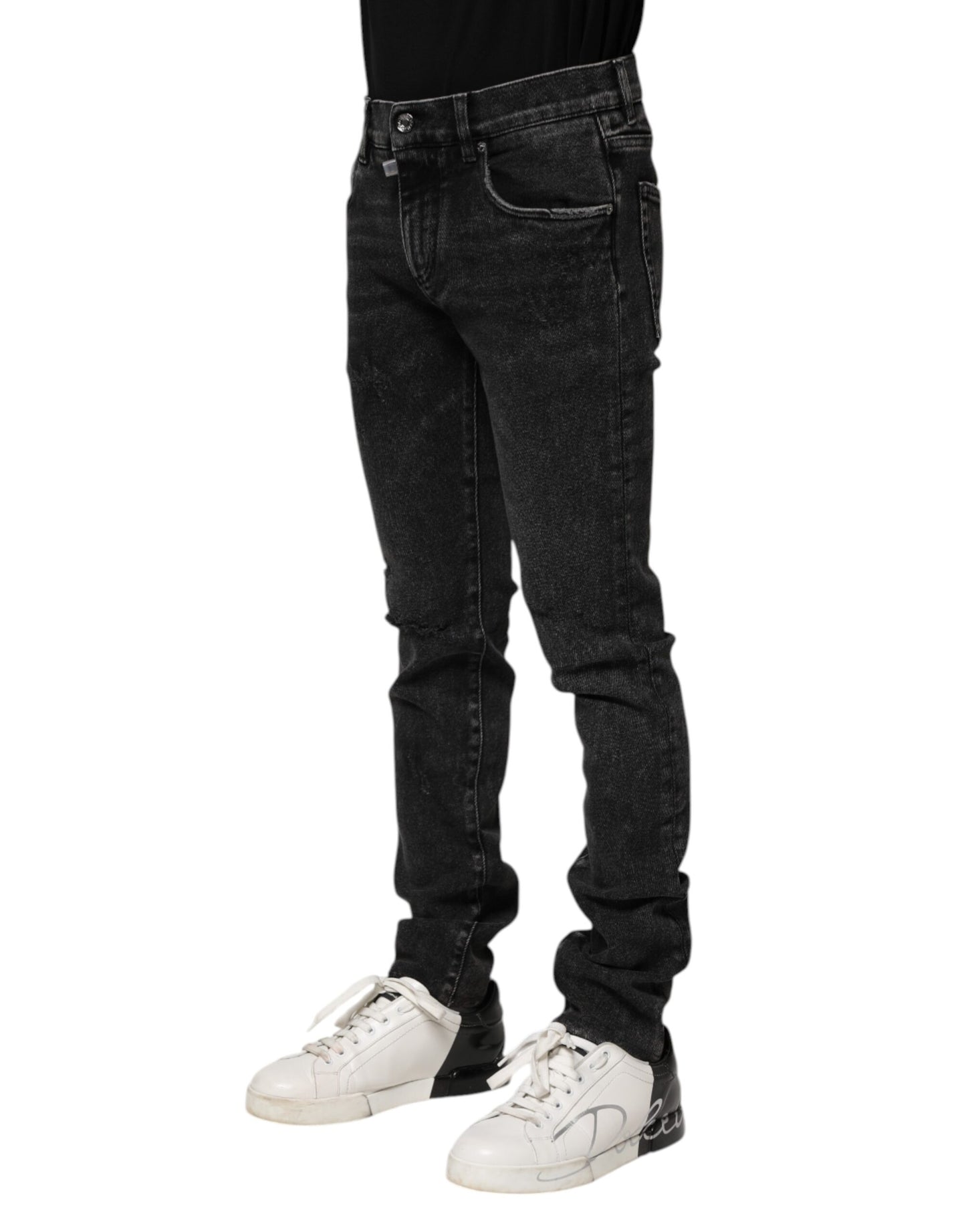 Dolce & Gabbana Schwarze Skinny-Jeans aus Baumwolle für Herren