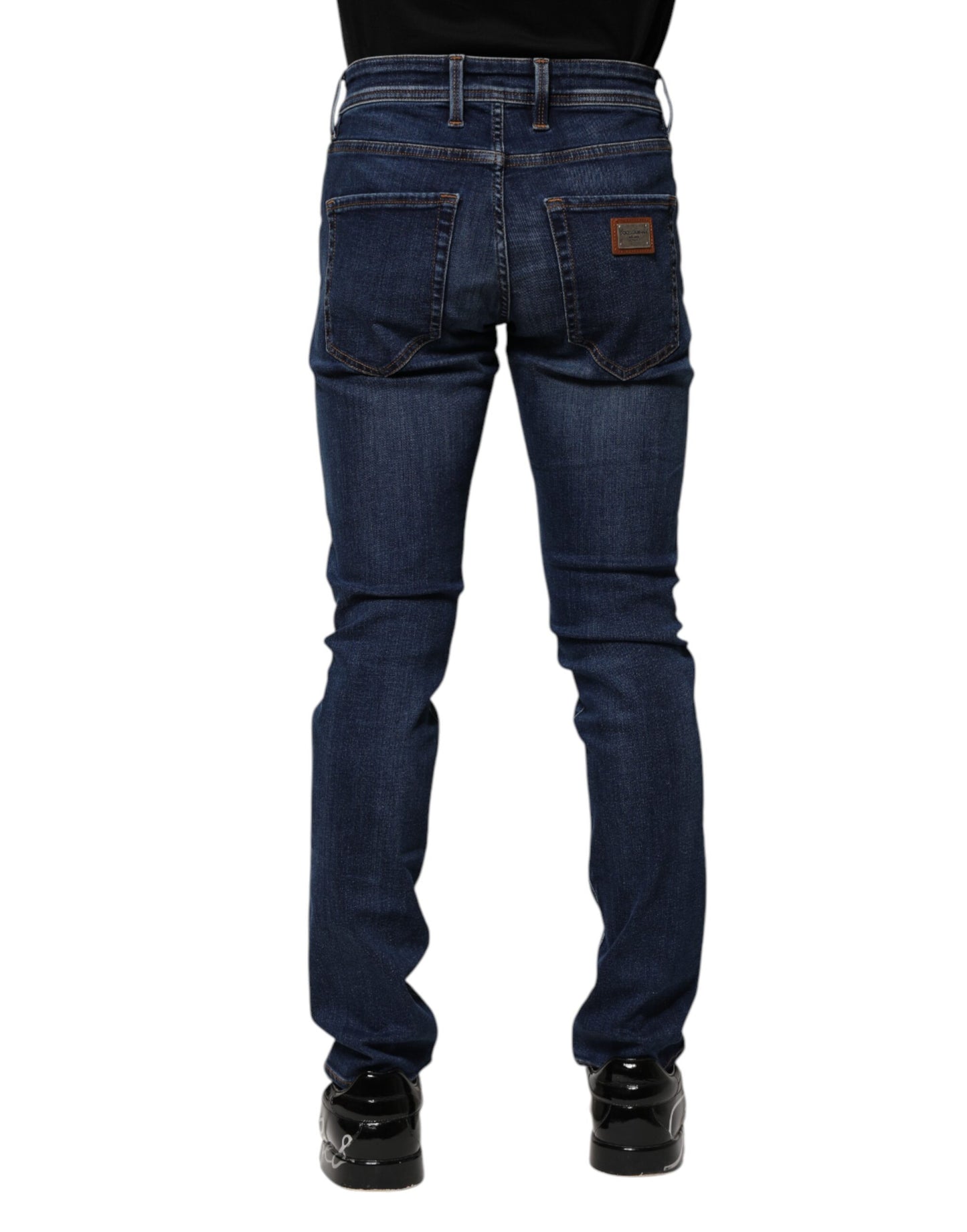 Dolce & Gabbana Dunkelblaue Skinny-Jeans aus Baumwolle