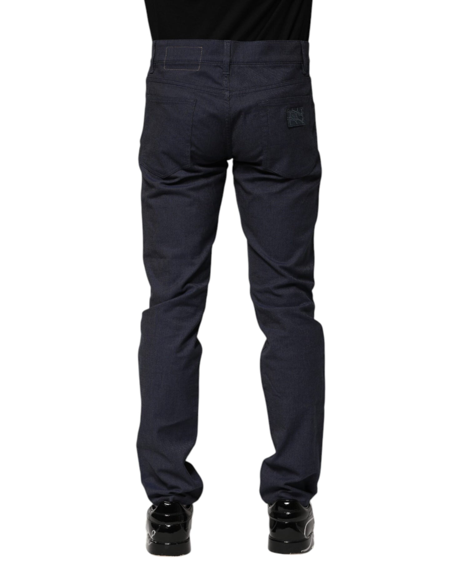 Dolce & Gabbana Dunkelblaue Skinny-Jeans aus Baumwolle