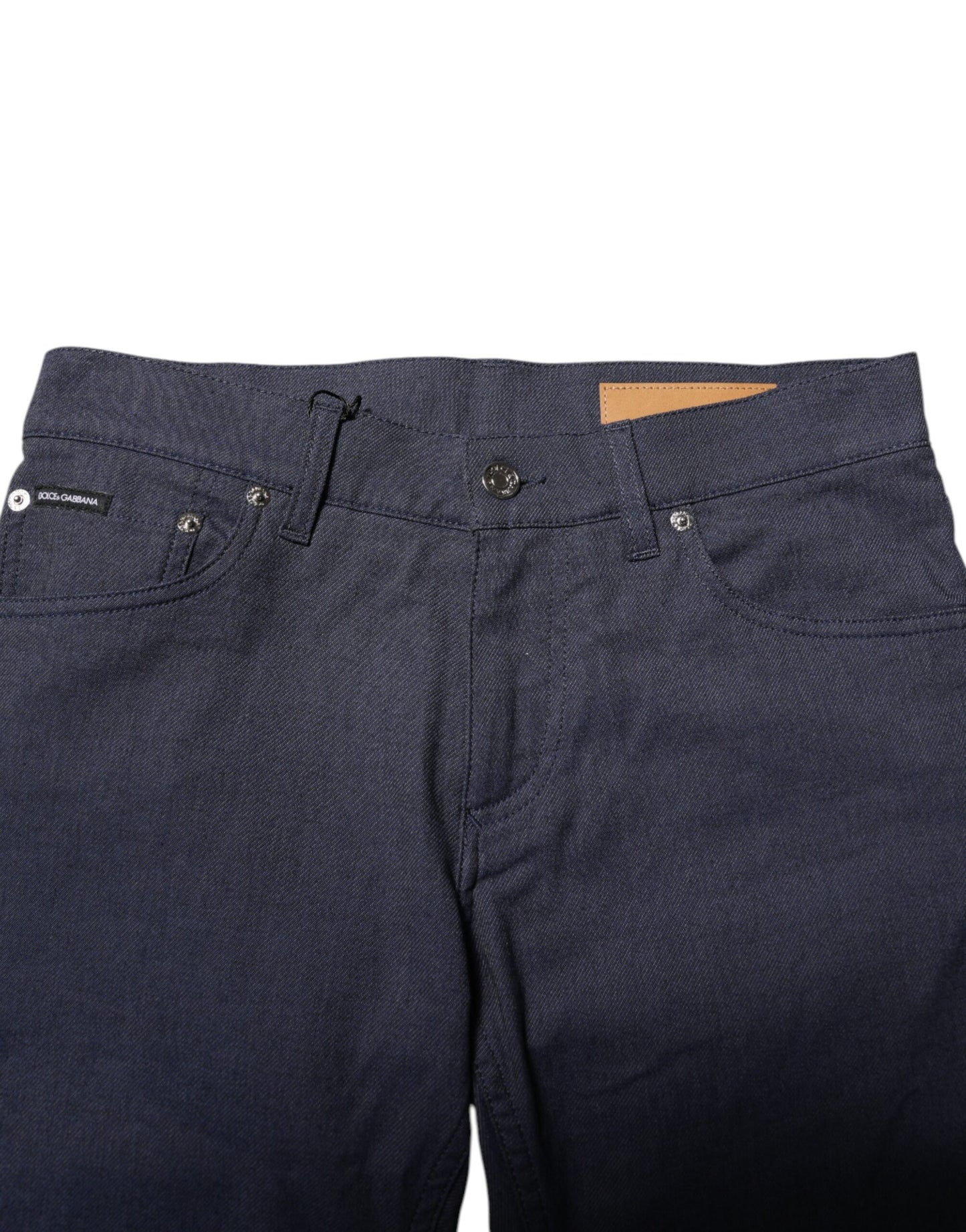 Dolce & Gabbana Dunkelblaue Skinny-Jeans aus Baumwolle