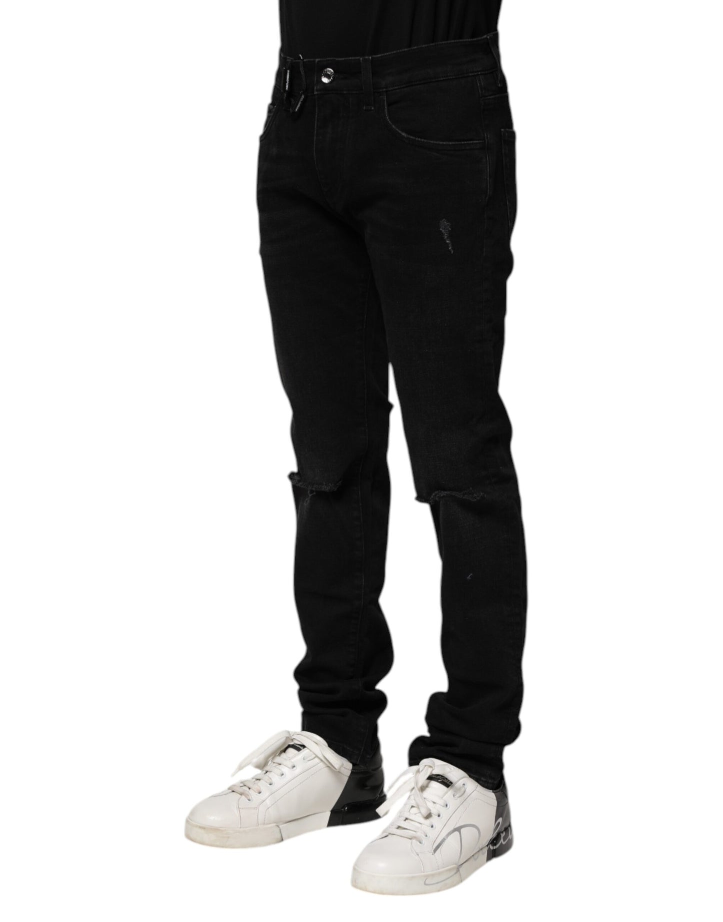 Dolce & Gabbana Schwarze Skinny-Jeans aus Baumwolle für Herren